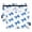 Blue Bows Pattern, variant on 2 Pack Flip Folders with Clear PVC Window Binder Pouches 3-Ring Binder Organizer for Office & Home Blue Bows Pattern