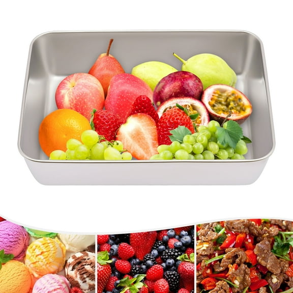 Miumaeov Baking Sheet Rectangular Cake Pan Stainless Steel 304 Lasagna Pan For Lasagna