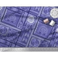 thumbnail image 2 of Soimoi Moss Tissu Georgette Patchwork Tissu Tribal Imprimés au Mètre 42 Pouces de Large, 2 of 3