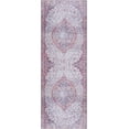 thumbnail image 6 of Hauteloom Georgia Collection Cael Machine Washable Area Rug - Oriental Floral Faded Style - Living Room Bedroom Vintage Distressed Carpet - Pet Friendly - Purple, Orange, Off White - 6'7" x 9', 6 of 10