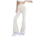 thumbnail image 1 of TaTaai Women's Fashion High Waist Lace Wide Leg Pants, Sheer Panel Details, Smocked Waist Leisure Dressy Pants Gift, 1 of 4