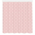 thumbnail image 3 of Ambesonne Blush Pink Shower Curtain, Grid Ornate with Stars, 69"Wx75"L, Blush and White, 3 of 5