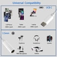 thumbnail image 7 of USB C to 3.5mm Headphone Jack Adapter, USB C to Aux Audio Dongle Nylon Cable for iPhone 15 Pro/15 Plus/15 Pro Max,iPad,MacBook, for Samsung Galaxy S24 S23 S22, and More Type C Devices (2 Pack), 7 of 7
