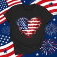 thumbnail image 6 of Pxxlle Fourth of July Shirts for Women Funny USA Flag Graphic Tees Patriotic Short Sleeve T Shirts Independence Day Crewneck Tshirt S, 6 of 8