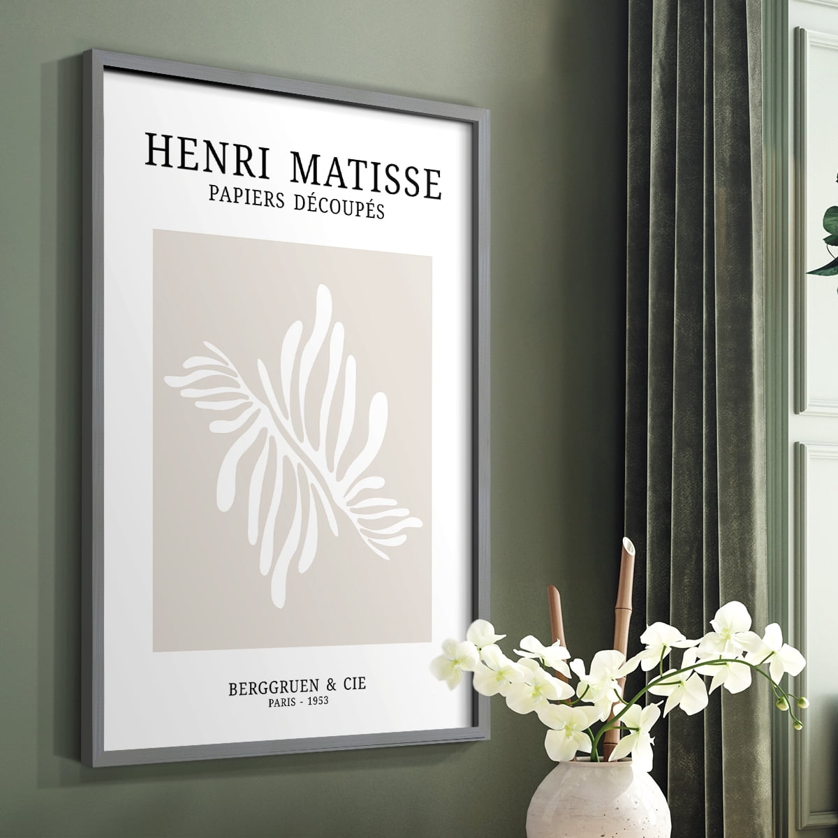 Matisse CDX in Gray Solid Wood Framed Print No Nail Hanging
