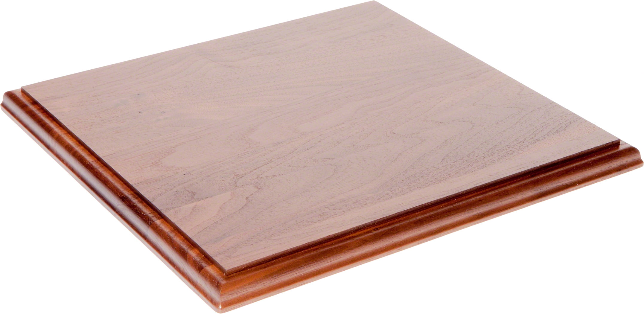 Plymor Solid Walnut Square Wood Display Base with Ogee Edge, 0.75" H x