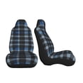 thumbnail image 4 of Car Seat Covers Are Protected From Dust And Spillage And Elastic Straps Are Easy To Install For Easy Car Suv Truck Delivery Darkslateblue Buffalo Plaid Check Tartan Scotland_4 2 Pcs, 4 of 8