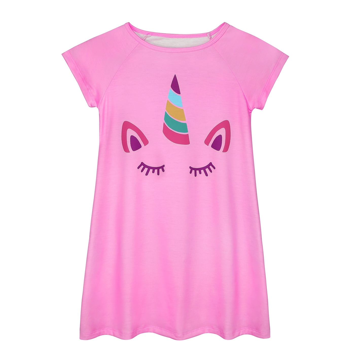 HDE Girl's Sleep Shirt Dress Short 