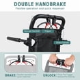 thumbnail image 5 of Adult Transport Wheelchair Foldable Portable Travel Wheelchair with Swivel Armrest, Aluminum Alloy Ultra Light Frame for Seniors Travel with Travel Bag, 5 of 8