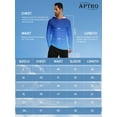 thumbnail image 6 of APTRO Men's UPF 50+ Sun Protection Hoodie Shirts Long Sleeve UV Outdoor Fishing Shirts SPF Rash Guard Shirts for Men Gradient Blue L, 6 of 6