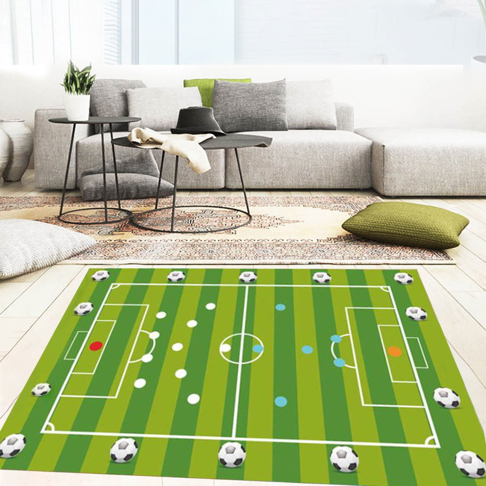 3D Football Area Rugs Flannel Rug Carpet Baby Play Cl Mat Large Carpets fo F4I7 