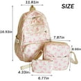 thumbnail image 4 of Women's 3 Piece Bow Backpack, Kawaii Bow Ribbon Backpack, Nice Nylon Backpack, 4 of 7