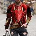 thumbnail image 2 of Camiseta para hombre Primavera Hombre Jerseys Estampados Tendencias de moda 2024 Sudaderas Años 90 Camiseta Vintage Regular Fit Algodón Una Pieza Xxl, 2 of 5