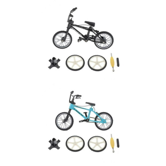 Milaget 2x Finger Bike Functional Mountain Sport Bike Miniature Game Metal Toys For