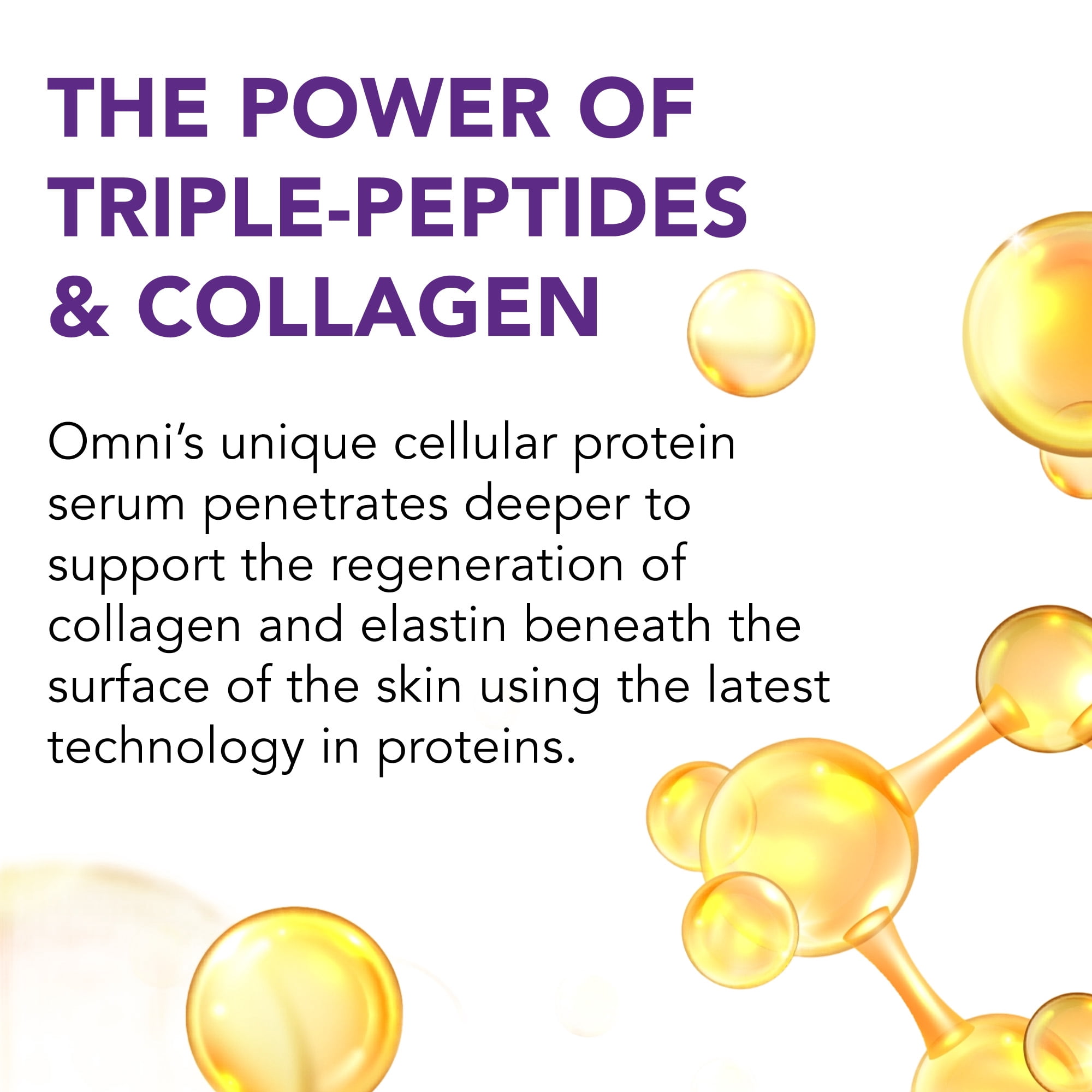 Omni Bioceuticals Skin Firming Facial Serum with Triple Peptides & Collagen