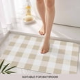 thumbnail image 3 of Beige Plaid Door Mat&nbsp;Indoor Outdoor Entrance,Non Slip Small Rug for Kitchen Bathroom Entryway Rug,Spring Summer Farmhouse Buffalo Checkered Washable Doormat Floor Mat 18x30 Inch, 3 of 8