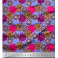 thumbnail image 1 of Soimoi Silk Fabric Flower Artistic Print Fabric by the Yard 42 Inch Wide, 1 of 3