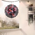 thumbnail image 6 of Vibrant Metal Hanging Wind Spinner with Intertwined Red & Blue Strands Circular White Lines - Stunning Garden Decor for Depth & Motion, 6 of 6