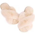 thumbnail image 1 of LAICAIW Pantoufles en Mousse à Mémoire de Forme pour Femmes, Bande Croisée, Confortables, en Peluche, à Bout Ouvert, pour Intérieur et Extérieur, 1 of 7