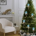 thumbnail image 6 of SLYNSHome Peppermint Candy Ornament,Hanging Candy Balls Decoration Christmas Candy Cane Balls for Christmas Tree Party Home Decor - Sky Blue, 6 of 7