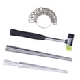 thumbnail image 3 of Ring Mandrel Sizer, Mandrel Sizer Aluminum Finger Rings Measuring Gauge Rubber Hammer Stick Jewelry Making Tools, Jewelry Sizers & Mandrels, 3 of 5