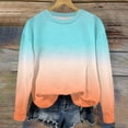 thumbnail image 4 of Odeerbi 1-12Y Kids Girls Gradient Sweatshirt Oversized Crewneck Sweatshirt Fashion Long Sleeve Pullover Tops Baby Clothes Orange, 4 of 5