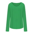 thumbnail image 6 of ZyeKqe Womens Long Sleeve T Shirts Casual V Neck Top Solid Color Summer Top Loose Fitting Tees, 6 of 8