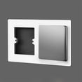 thumbnail image 2 of 86 Type Switch Socket Wall Panel Decorative Frame Cover Wall Switch Bottom Box White Grey PC Switch Surround Plate, 2 of 3