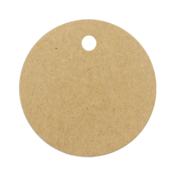 Wrapables® 50 Gift Tags/Kraft Hang Tags with Free Cut Strings for Gifts, Crafts & Price Tags - Circle