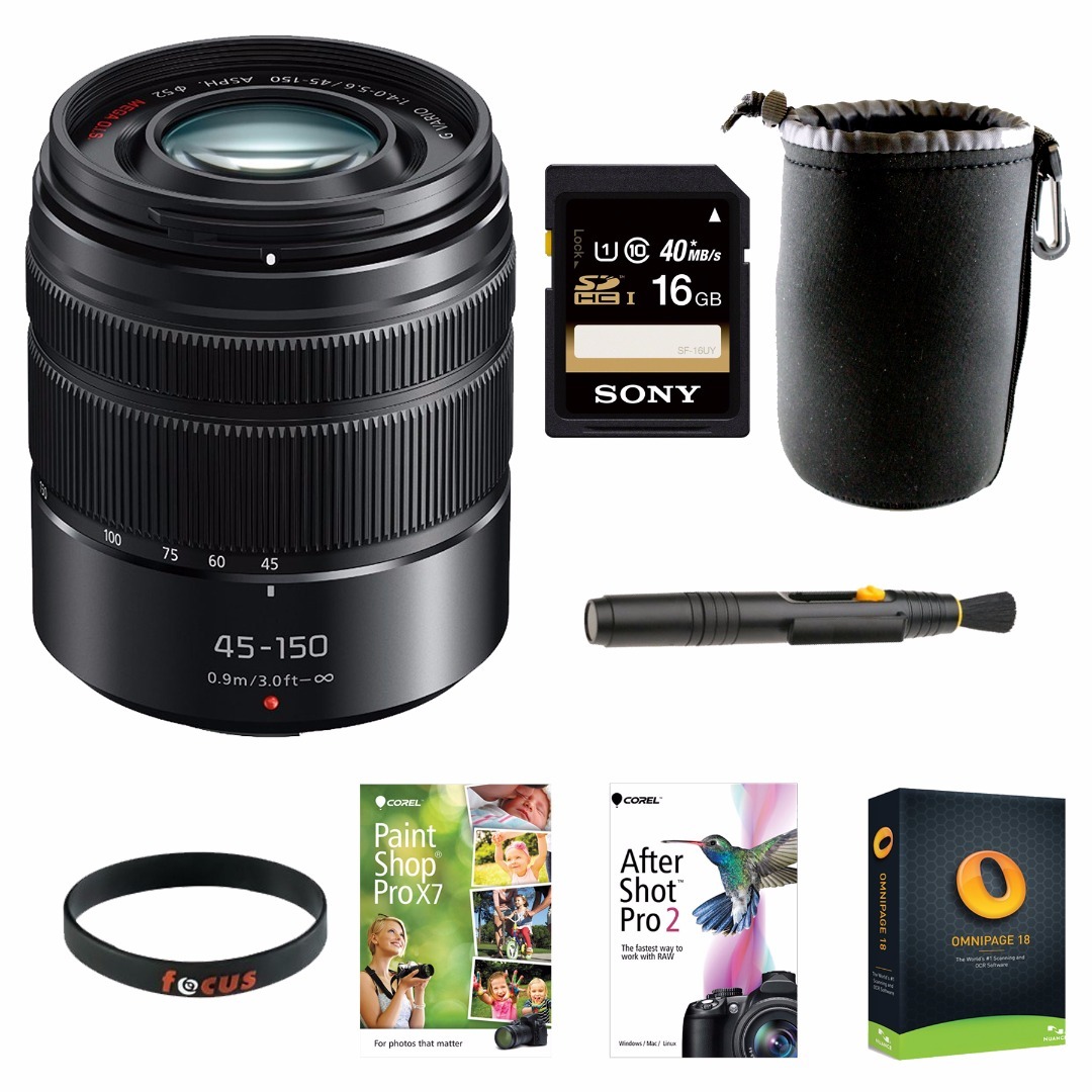 Panasonic Lumix G Vario 45 150mm Lens With 16gb Sdhc Accessory Bundle Walmart Com Walmart Com