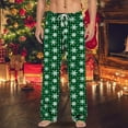 thumbnail image 2 of NIEWTR Mens Pajama Pants Flannel Cotton Plaid Sleep & Lounge Pants, PJ Bottoms with Pockets and Button Fly Christmas Plaid Pajama Pants(Z08-Green,XXL), 2 of 5