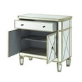 thumbnail image 3 of Linon Mason Mirrored Wood One Drawer Two Door Console Table in Gray, 3 of 13