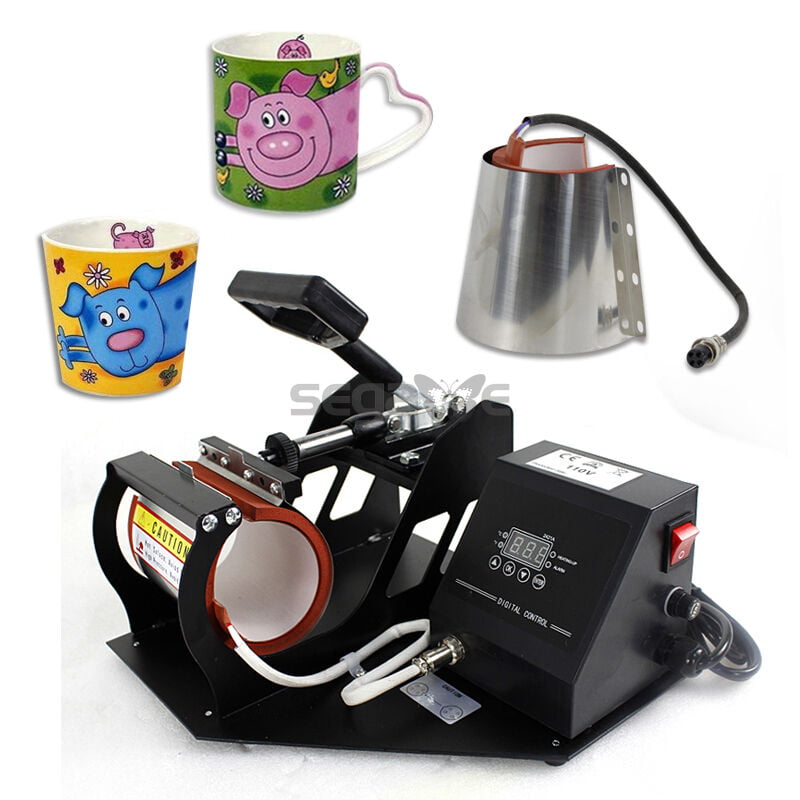 VEVOR Mug Press 5 in 1 Mug Heat Press 1500W Cup Heat Press Sublimation Machine High-Efficiency Cup Printing Mug Press Heat Machine with Individual Digital Controller 