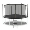 thumbnail image 4 of Trampolines 8FT 10FT Recreational Trampolines with Ladder Enclosure Net Outdoor Metal Frame Trampolines For Kids Teens Grown-ups, 4 of 7