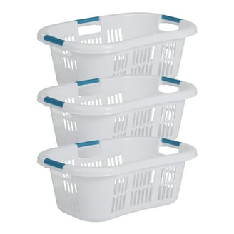 Sterilite Large Plastic 2 Bushel Laundry Basket with 4 Comfort