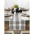 thumbnail image 2 of DII 14x108" Modern Cotton Homestead Plaid Table Runner in Black, 2 of 12