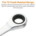 thumbnail image 5 of Uxcell 2pcs 12-Point Ratcheting Combination Wrench 9/16 Inch 72-Teeth Carbon Steel, 5 of 7