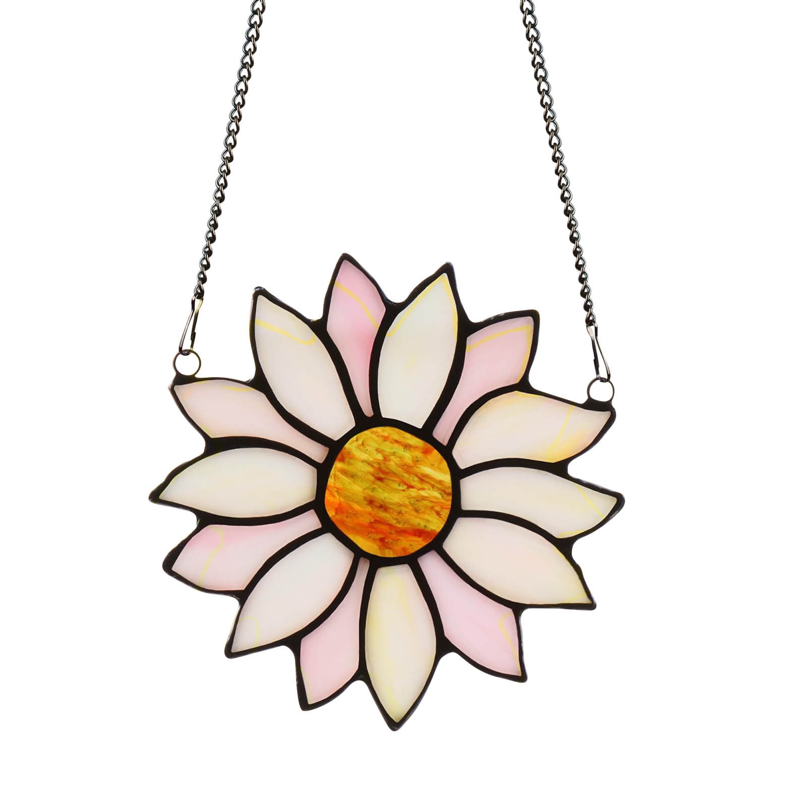 Yannianjz 4Pcs Sunflower Wind Chime Pendant, Colorful Acrylic Window Hanging Decor, Outdoor Garden Wind Chimes for Living Room, Bedroom, Courtyard