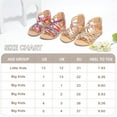 thumbnail image 5 of Berhood Girls Gladiator Sandals Open Toe Strappy Dress Summer Flat Sandals with Back Zipper Colorful 3 Big Kid, 5 of 6