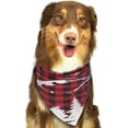 thumbnail image 6 of Naloa Christmas Tree Buffalo Plaid Dog Bandanas 1PC Washable Triangle Dog Scarfs Premium Durable Fabric, for Small Medium Large Dogs and Cats, 6 of 6
