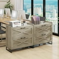 thumbnail image 2 of Lateral File Cabinet with Charging Station for Letter/Legal/A4 Size Hanging Files, Large Wood File Storage Cabinets Printer Stand for Home Office, 2 of 13