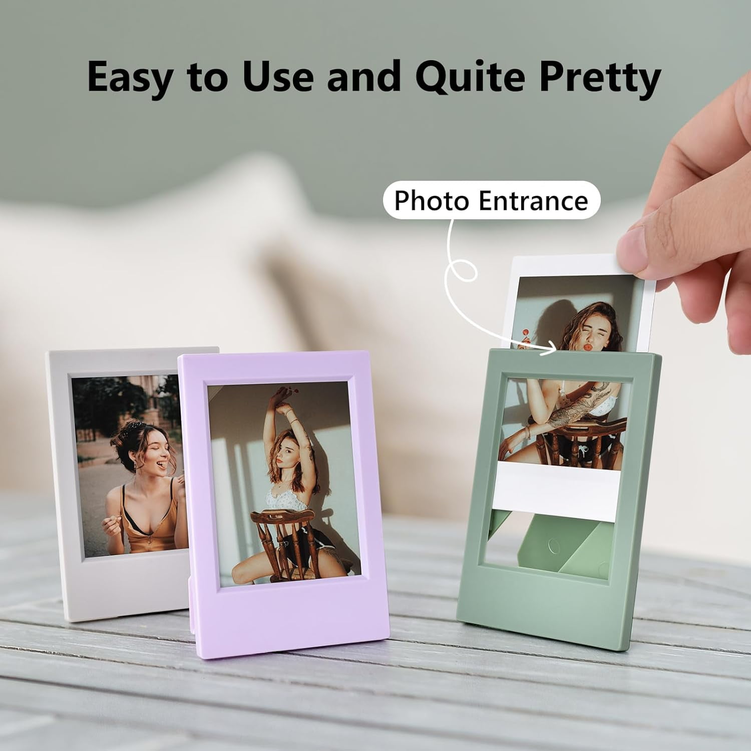 Lot De 6 Mini Cadres Photo YAFLUG - Compatible Photos Instax Mini - Couleurs Vives Pour Album Ou Déco - 10