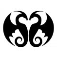 thumbnail image 2 of Black Dragons Wall Decal Wallmonkeys Peel and Stick Animal Graphics (12 in W x 9 in H) WM502735, 2 of 4