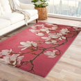 thumbnail image 1 of Magnolia Rug 2x3-4x6 Rug - Magnolia Rug - Floral Area Rug - Girls Flower Rugs - Burgundy Carpet, 1 of 7