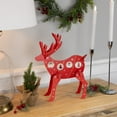 thumbnail image 2 of 13" Decorative Red Wooden Reindeer Cut-Out Christmas Table Top Decoration, 2 of 7