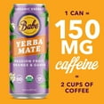 thumbnail image 4 of Babe Yerba Mate, Natural Energy Drink Alternative, Organic Passion Fruit, Orange & Guava 16oz (Pack of 12), 150mg Caffeine, 4 of 6
