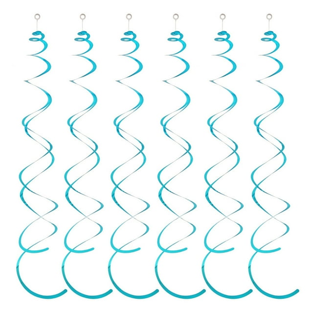 Guirnalda colgante Injueey de PVC decorativa 6 uds Azul 27.5 pulgadas