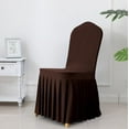 thumbnail image 4 of molasofa Chair Covers for Dining Room Set of 4 Stretch Chair Slipcovers with Skirt for Kitchen Seat Protectors Wedding Banquet Decor Kids Pets Spandex Fabric Washable (4pcs, Black)-53x40cm, 4 of 8