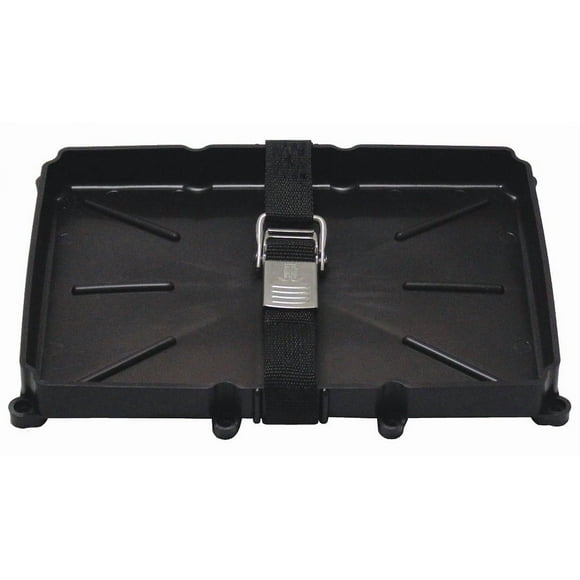 T-H Marine Battery Tray NBH-24-SSC-DP For Use With 24 Series Battery; Polypropylene; With Stainless Steel Buckle Strap; Holds One Battery