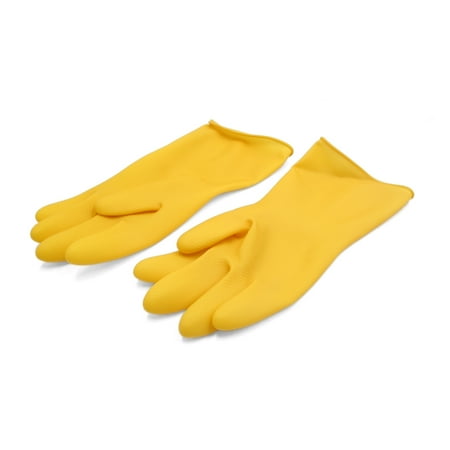 Yellow Rubber Gloves - 2pcs Yellow Rubber Waterproof Universal Car Cleaning Washing Mitten Glove